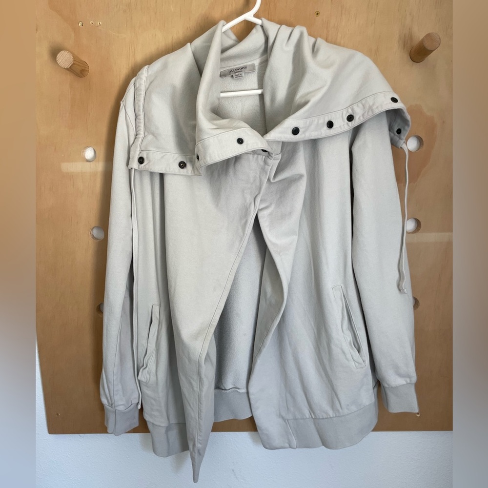 All Saints light gray Draped Sweatshirt
